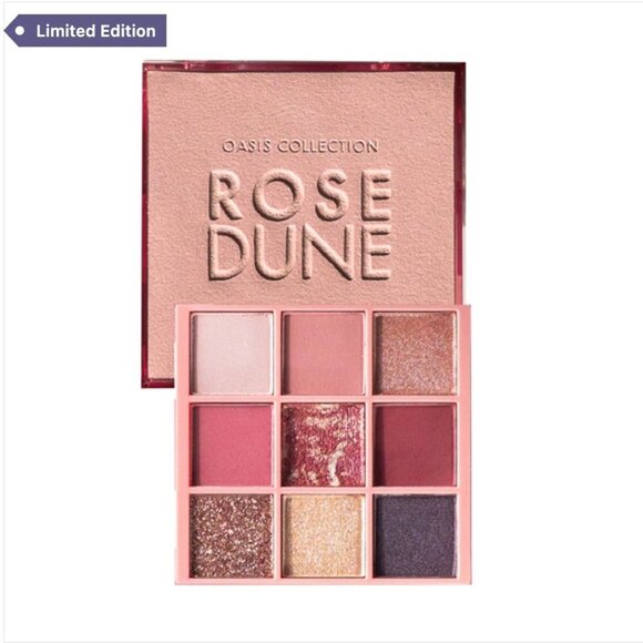 NIB Farmasi Oasis Collection Rose Dune Eyeshadow Palette Limited Pink Rose Mauve - Picture 2 of 8